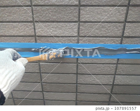 タイル壁の打ち継ぎ目地打ち替え タイル壁の打ち継ぎ目地打ち替え 107891557