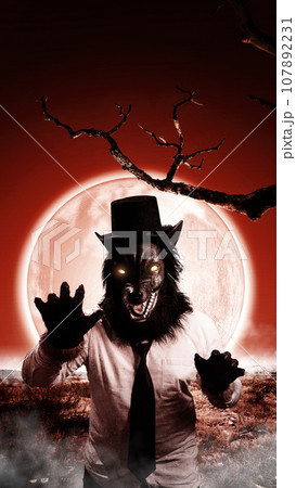 Scary Wolf Halloween 107892231