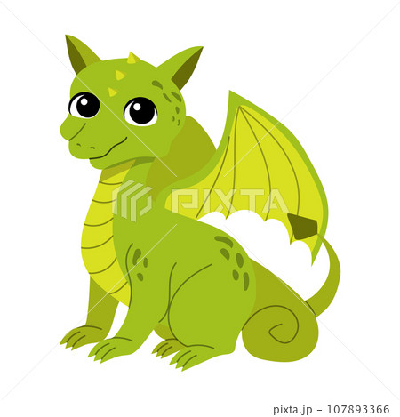 Little dragon vector illustration.  107893366