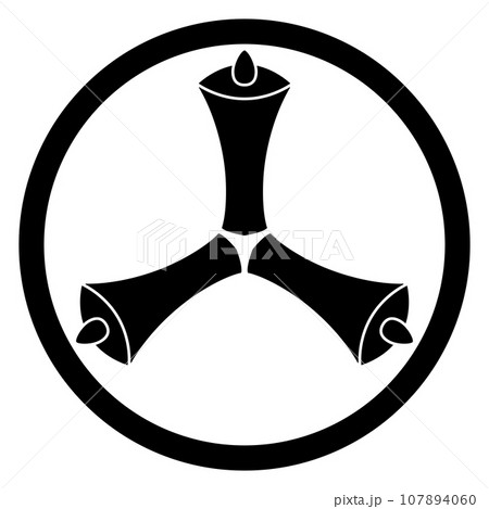 家紋です。細輪に三つ蝋燭といいます。 107894060