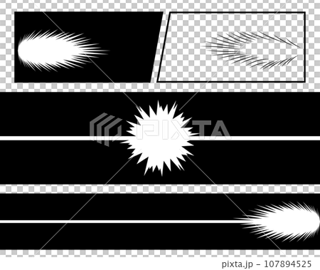 直感、ハッとする、ピンとくる場面の背景に使える漫画風素材のセット 直感、ハッとする、ピンとくる場面の背景に使える漫画風素材のセット 107894525