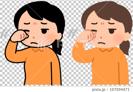 目をこする女性 107894871