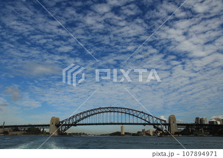 Sydney Harbour Bridge and River Water. Australia. Sydney Harbour Bridge and River Water. Australia. 107894971