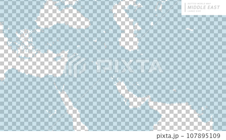 中東アジアを中心とした青のドットマップ、大サイズ 107895109