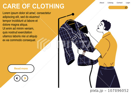 Clothing care. Vector illustration. A soft cloth can bring joy and comfort to our daily lives Apparel choices can reflect our mood and express our creativity Recycle your old garments to minimize Clothing care. Vector illustration. A soft cloth can bring joy and comfort to our daily lives Apparel choices can reflect our mood and express our creativity Recycle your old garments to minimize 107896052