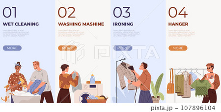 Clothing care. Vector illustration. Used clothing can be repurposed into unique crafts A soft cloth can make you feel happy and cozy Apparel choices can convey specific message Recycle your garments 107896104