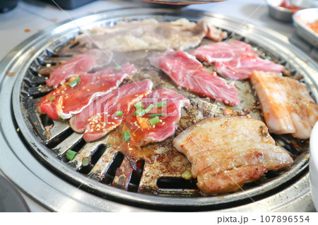 grilled pork , grilled beef in the oven grilled pork , grilled beef in the oven 107896554