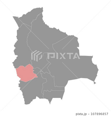 Oruro Department map, administrative division of Bolivia. 107896857