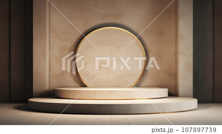 3d luxury podium for your product. Generative AI 107897739