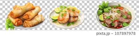 Asian food Illustration. generative ai 107897978