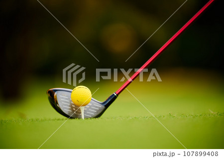 ゴルフ場ドライバーのアップ　 107899408