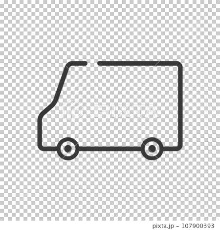 簡單的小型貨車型汽車圖標-汽車、交付和運輸的圖像材料 簡單的小型貨車型汽車圖標-汽車、交付和運輸的圖像材料 107900393