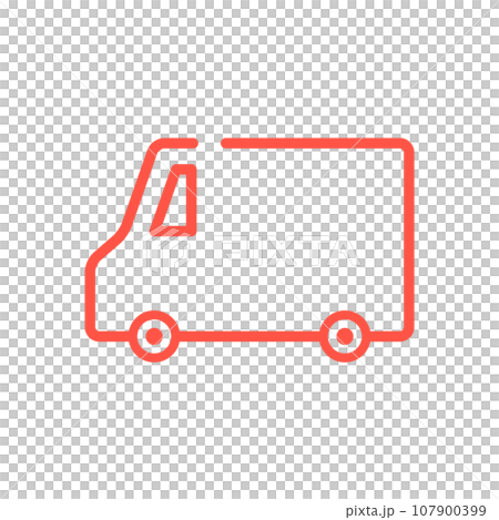 Simple minivan type car icon - image material for automobiles, delivery, and shipping Simple minivan type car icon - image material for automobiles, delivery, and shipping 107900399