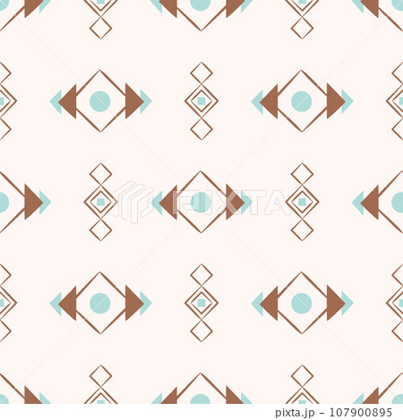 Aztec vector seamless pattern with ethnic elements. Native American tribal background. Aztec vector seamless pattern with ethnic elements. Native American tribal background. 107900895