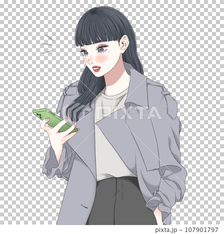 スマホを操作する女性 スマホを操作する女性 107901797