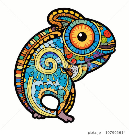 Chameleon t-shirt design graphic, cute happy kawaii style Chameleon t-shirt design graphic, cute happy kawaii style 107903614