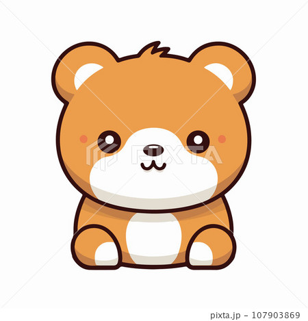 Beaver tshirt design graphic, cute happy kawaii style 107903869