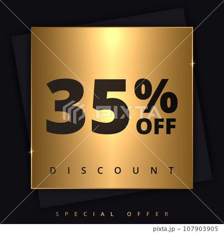35 off discount banner. Special offer sale 35 percent off. Sale discount offer. Luxury promotion banner 35 off discount banner. Special offer sale 35 percent off. Sale discount offer. Luxury promotion banner 107903905