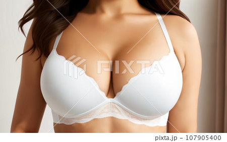 beautiful woman in underwear at home 107905400