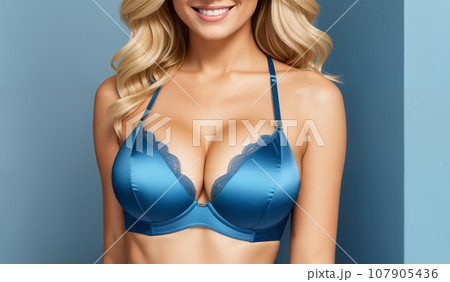 beautiful woman in underwear at home 107905436