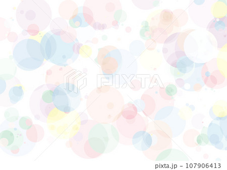 カラフルで可愛らしいパステルカラーの水玉模様背景のイラスト素材