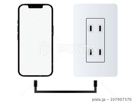 スマートフォンとコンセント スマートフォンとコンセント 107907370
