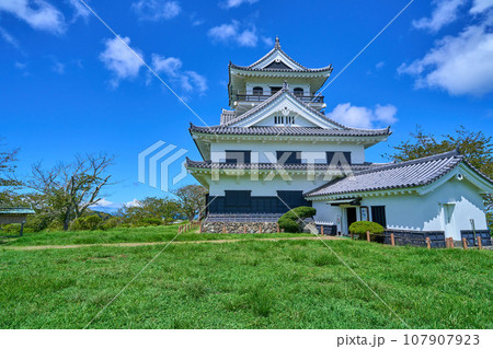 千葉県館山市館山の城山公園の館山城(模擬天守)を南東側から見る 千葉県館山市館山の城山公園の館山城(模擬天守)を南東側から見る 107907923