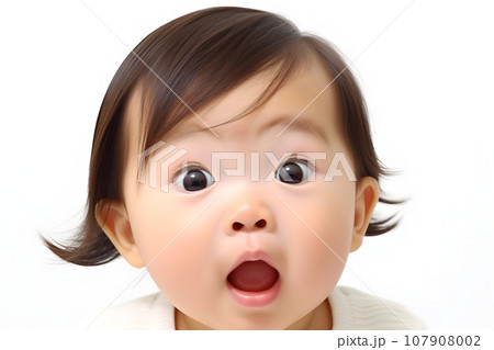 びっくりする赤ちゃん1　AI生成画像 107908002