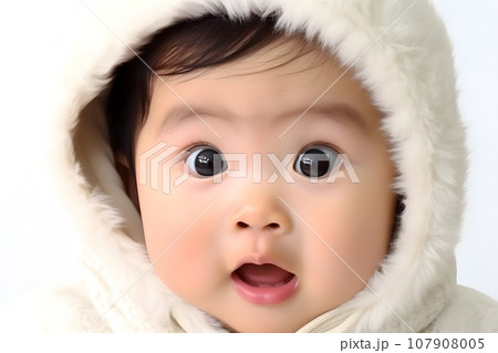 びっくりする赤ちゃん4　AI生成画像 107908005