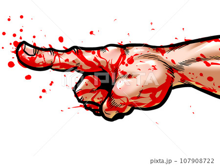 勢いよく指をさす劇画漫画風イラスト 勢いよく指をさす劇画漫画風イラスト 107908722