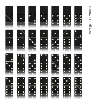 Domino game set isolated on white 107908918