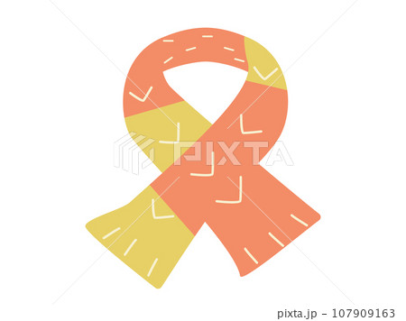 毛糸で編んだマフラーのイラスト 107909163