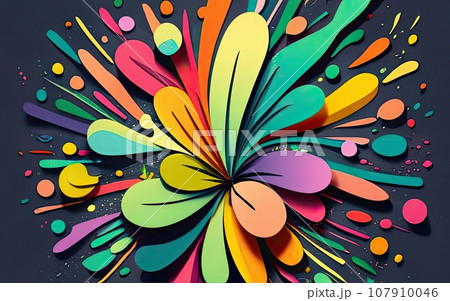 colorful burst and splash background colorful burst and splash background 107910046