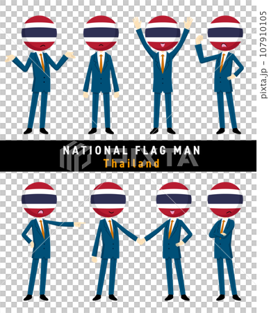 A character set that personifies the Thai flag A character set that personifies the Thai flag 107910105