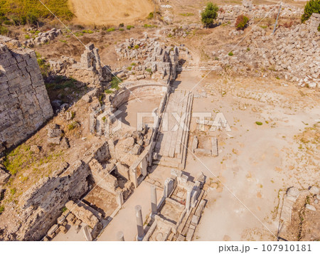 Ruins of the ancient Lycian city Perge located near the Antalya city in Turkey turkiye, GO Everywhere Ruins of the ancient Lycian city Perge located near the Antalya city in Turkey turkiye, GO Everywhere 107910181