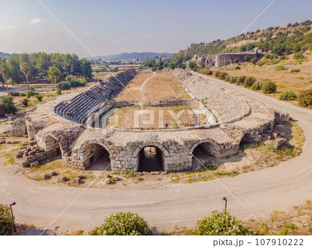 Ruins of the ancient Lycian city Perge located near the Antalya city in Turkey turkiye, GO Everywhere Ruins of the ancient Lycian city Perge located near the Antalya city in Turkey turkiye, GO Everywhere 107910222
