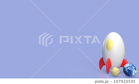 The rocket and planet for education or sci concept 3d rendering The rocket and planet for education or sci concept 3d rendering 107910595