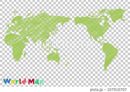 ラフな手書きの世界地図 ラフな手書きの世界地図 107910707