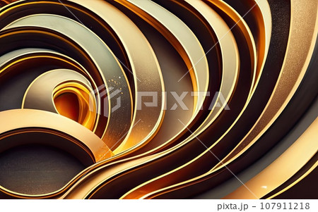 Luxury abstract gold curve background with glitter light effect decoration 107911218