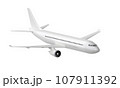 3d plane take off isolated on white background. 3d rendering 107911392