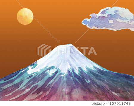 富士のイメージ背景3-2~バリエーションございます~　長方形 107911748