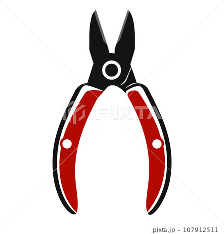 Technical electric pliers vector icon for web design Technical electric pliers vector icon for web design 107912511