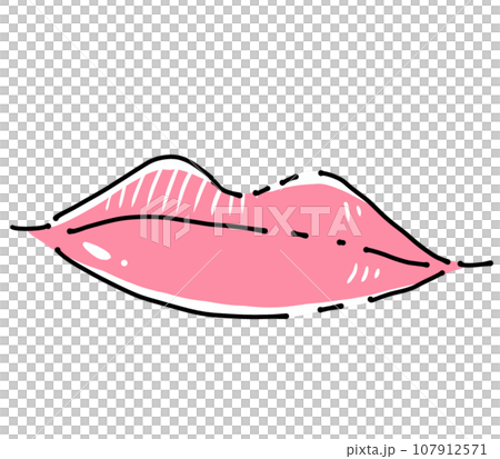 Loose and simple face parts, single item, lips, solid paint 107912571