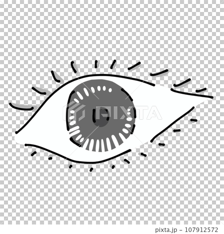 Loose and simple face parts, single item, eyes, solid color 107912572