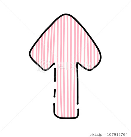 ゆるめシンプル矢印カラー　単品　上　赤 107912764