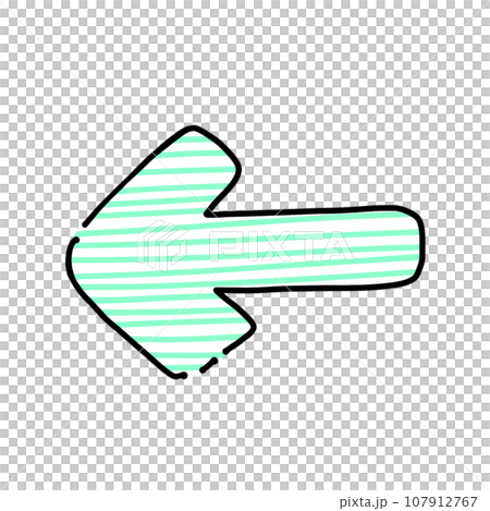 Loose simple arrow color, single item, left side, green 107912767