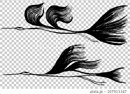 New Year's card material for crane ink painting New Year's card material for crane ink painting 107913187