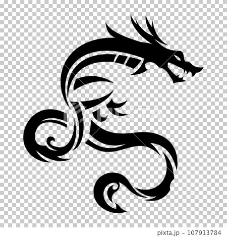 Tribal design illustration of dragon, dragon, dragon, dragon 107913784