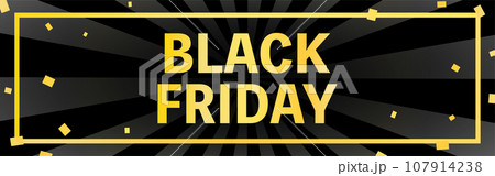 ブラックフライデーのバナーテンプレート、アブストラクト背景 107914238