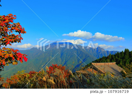 【愛媛県】石鎚登山ロープウェイ山頂成就社駅から見た紅葉の瓶ヶ森(前社ヶ森) 【愛媛県】石鎚登山ロープウェイ山頂成就社駅から見た紅葉の瓶ヶ森(前社ヶ森) 107916719